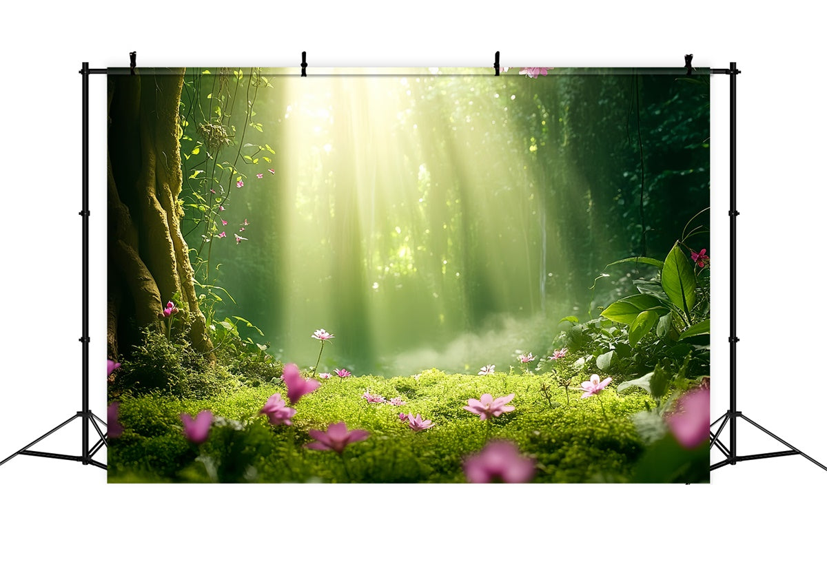 Forest Photo Backdrop Morning Light Woodland Backdrop UK CSH57-155