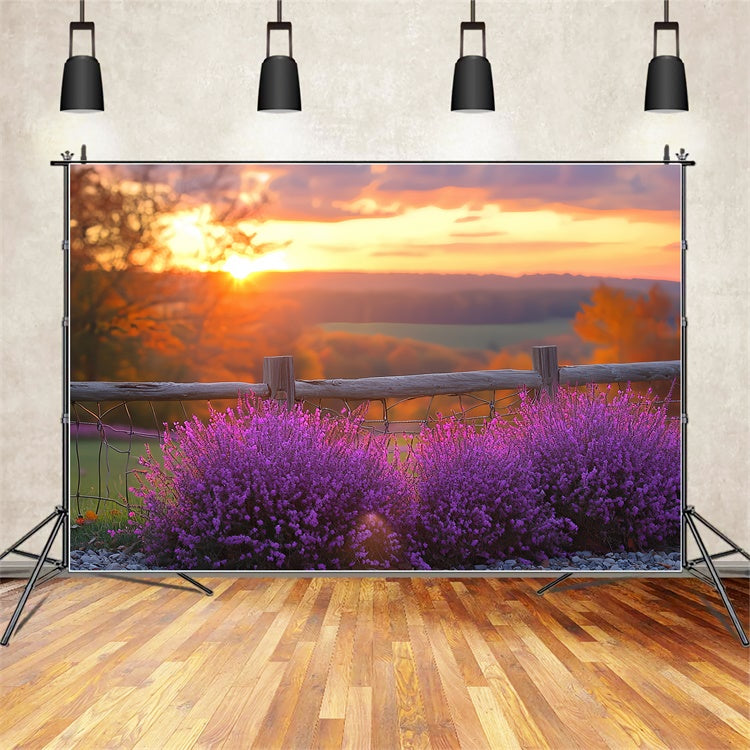 Sunset Backdrop Violet Bloom Horizon Autumn Backdrop UK CSH57-200