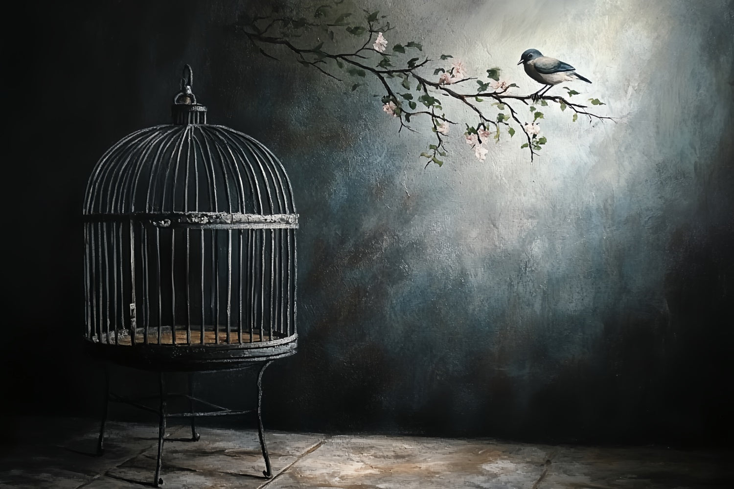 Fine Art Photography Backdrop Silent Cage Garden Backdrop UK CSH57-277