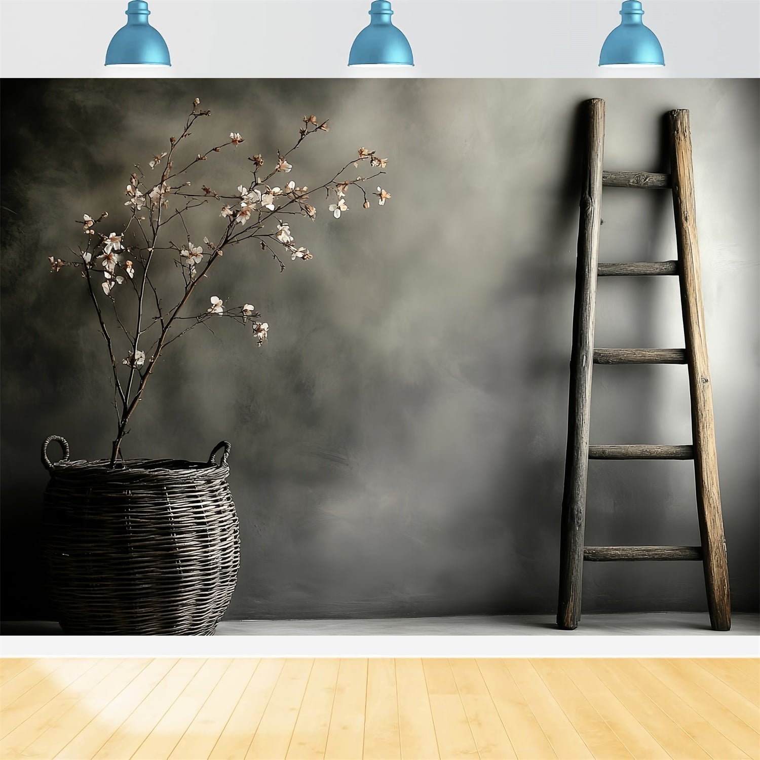 Backdrops Fine Art Rustic Ladder Bloom Video Backdrop UK CSH57-278