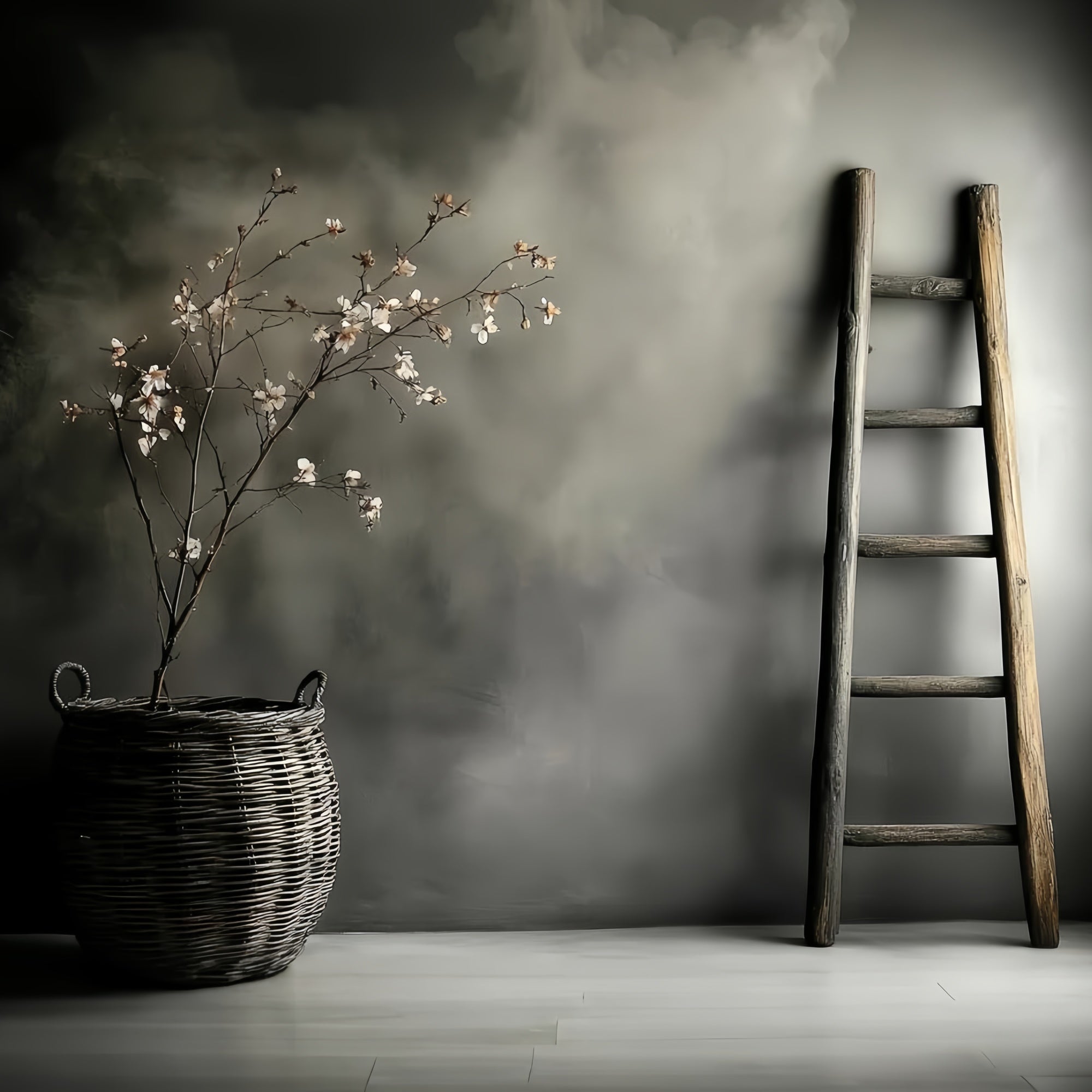 Backdrops Fine Art Rustic Ladder Bloom Video Backdrop UK CSH57-278
