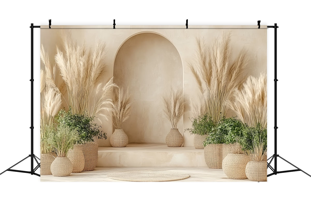 Bohemian Backdrop Natural Harmony Dried Grass Backdrop UK CSH57-293