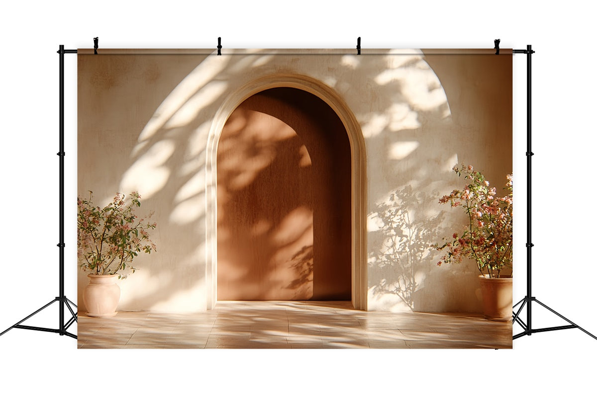 Bohemian Backdrops Warm Archway Floral Glow Backdrop UK CSH57-297