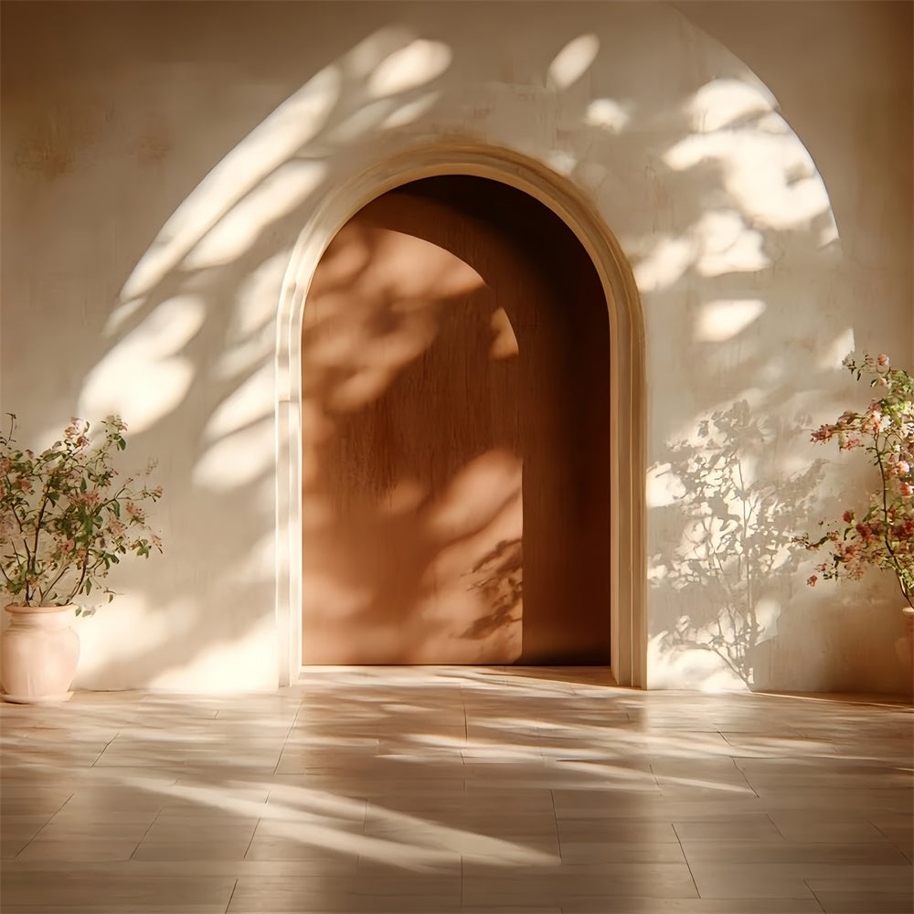 Bohemian Backdrops Warm Archway Floral Glow Backdrop UK CSH57-297