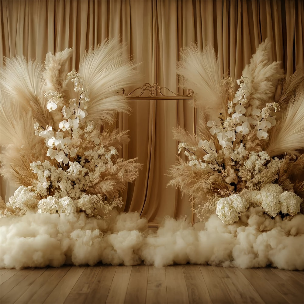 Bohemian Backdrop Beige Dream Boho Floral Backdrop UK CSH57-299