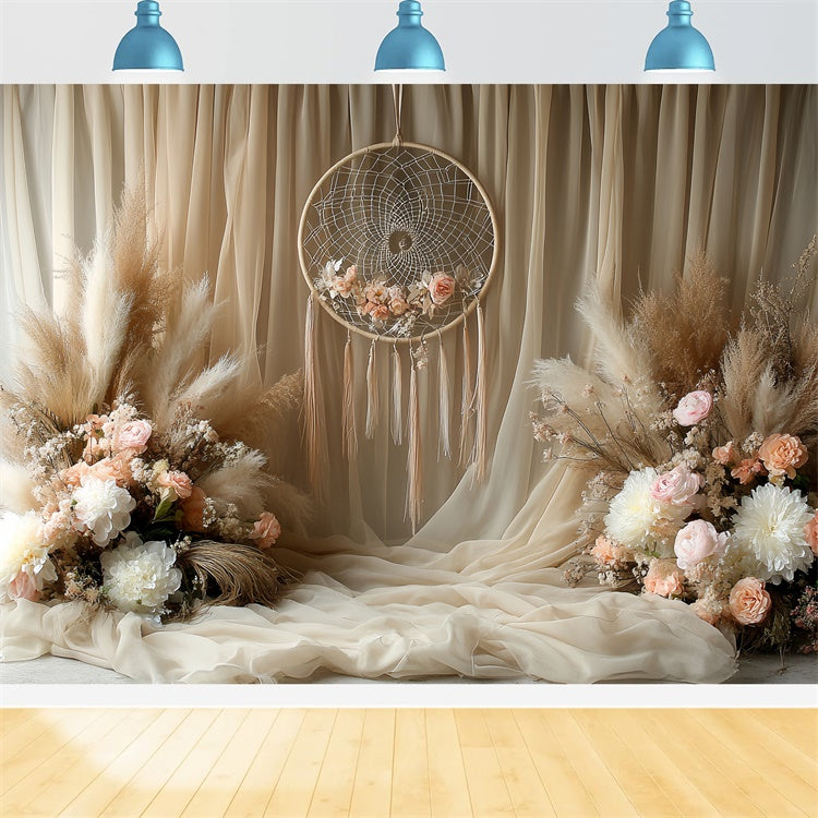 Bohemian Style Backdrop Blush Whisper Floral Backdrop UK CSH57-300