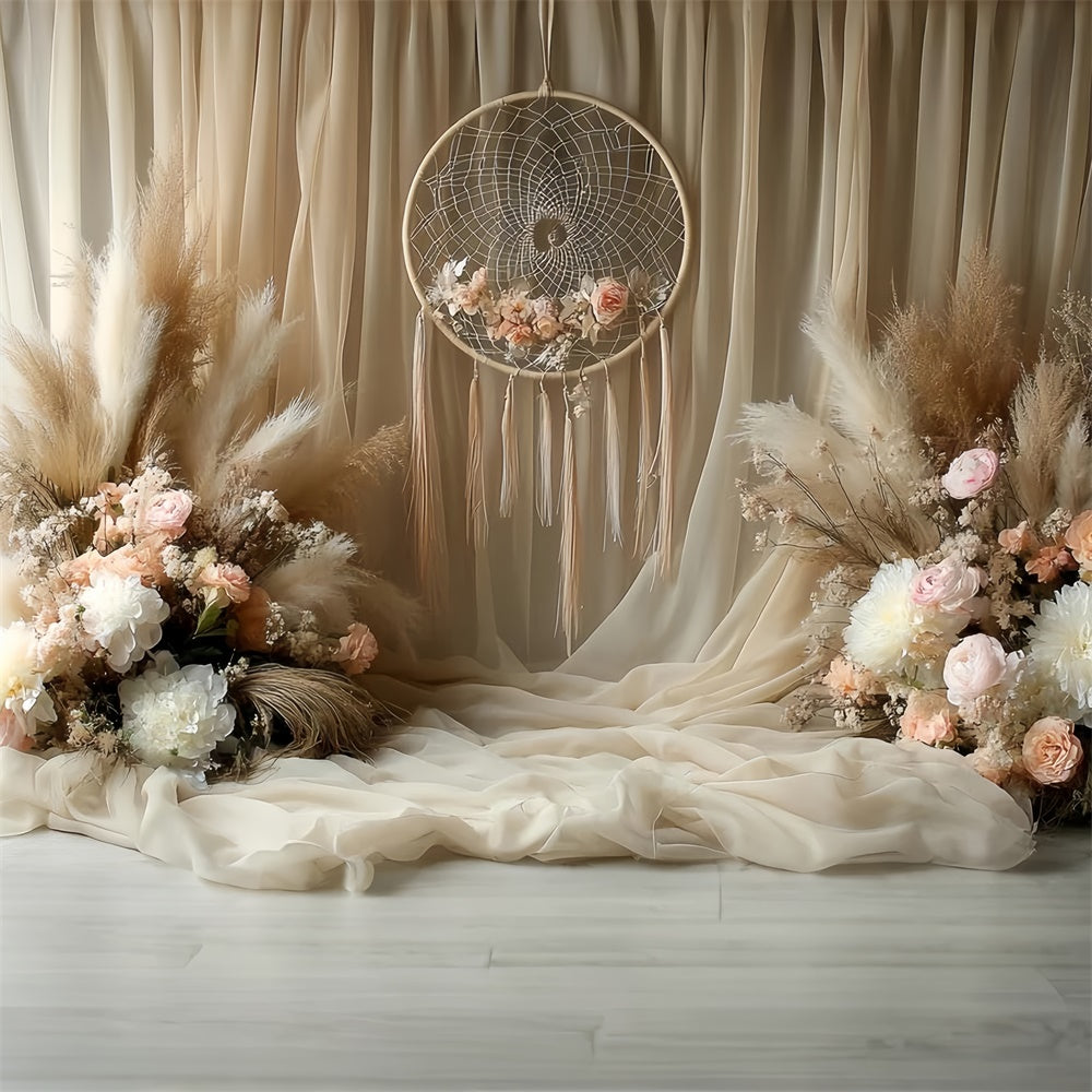 Bohemian Style Backdrop Blush Whisper Floral Backdrop UK CSH57-300