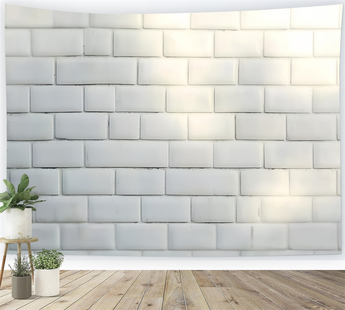 White Brick Backdrop Minimalist Matte Brick Headshot Backdrop UK CSH57-6