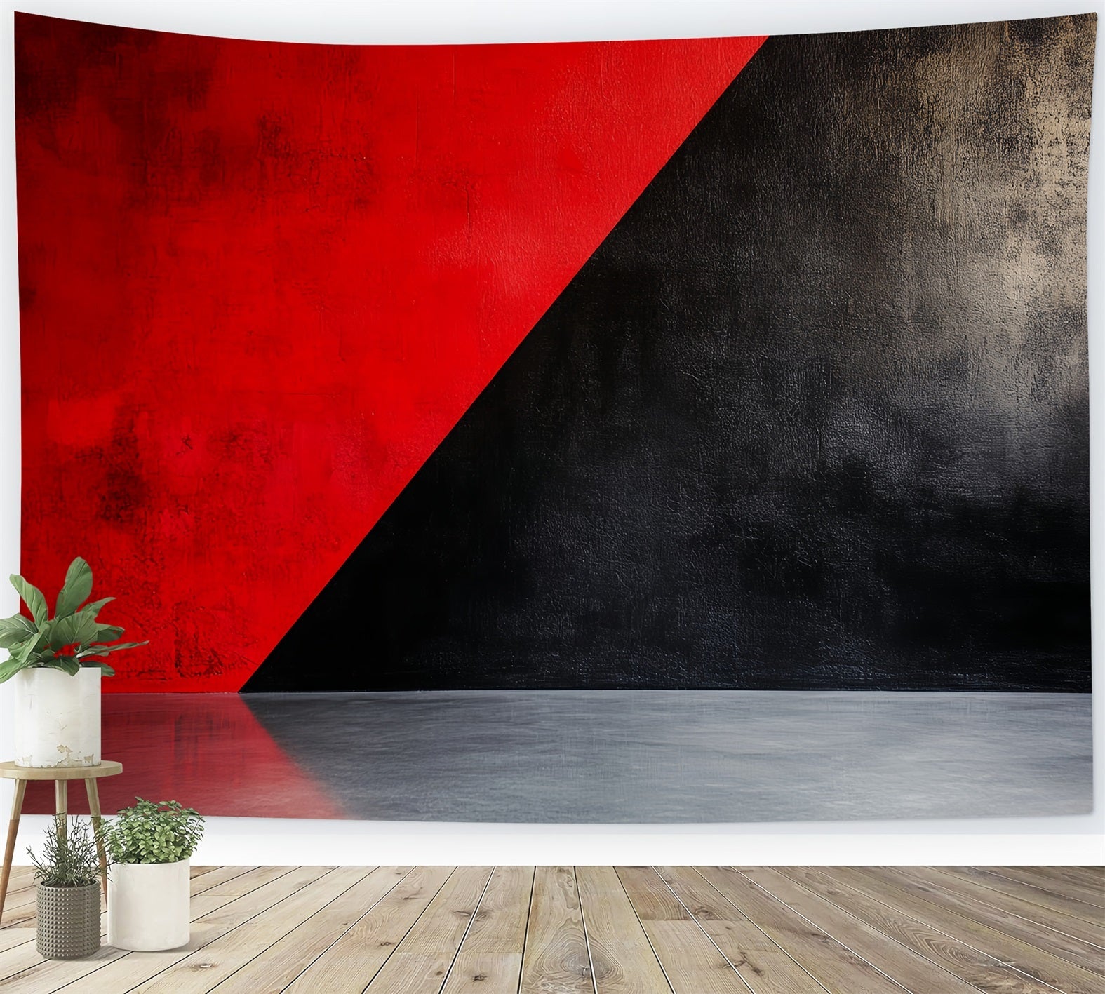 Cool Backdrops Red Black Geometric Contrast Abstract Photography Backdrops UK CSH58-150