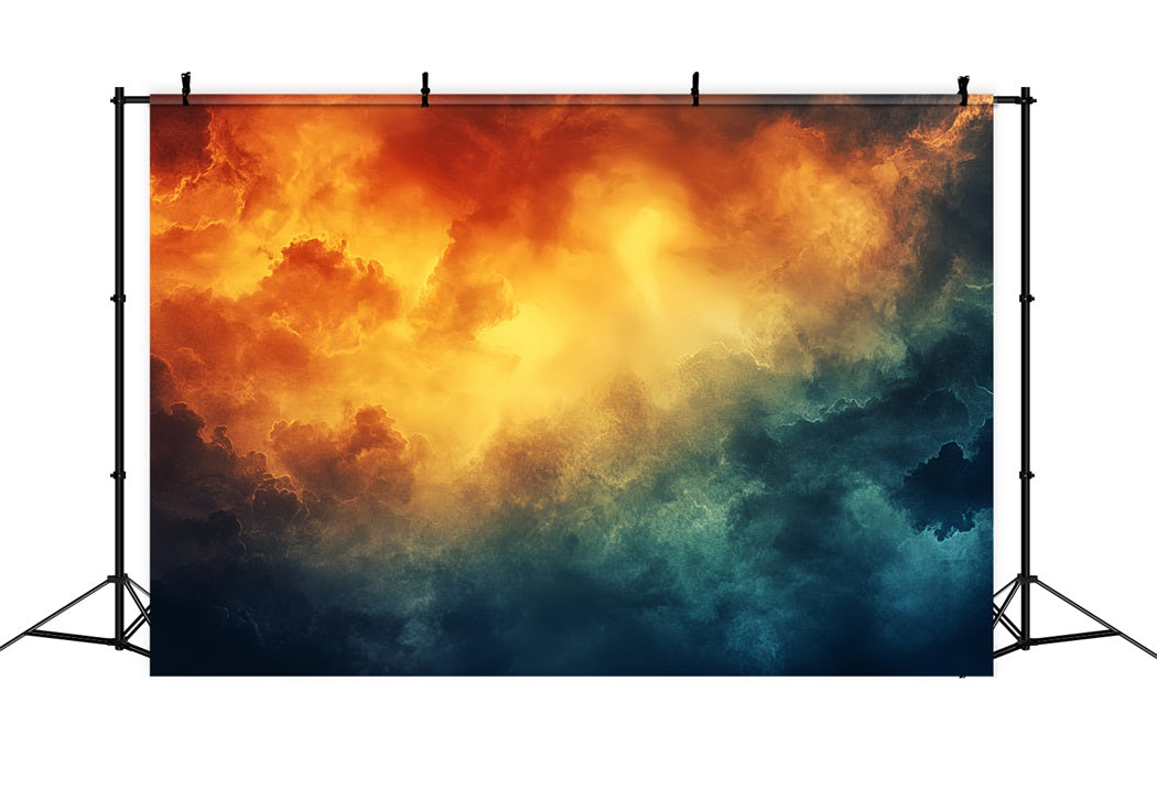 Space Backdrop Fiery Sunset Storm Clouds Abstract Backdrop UK CSH58-158