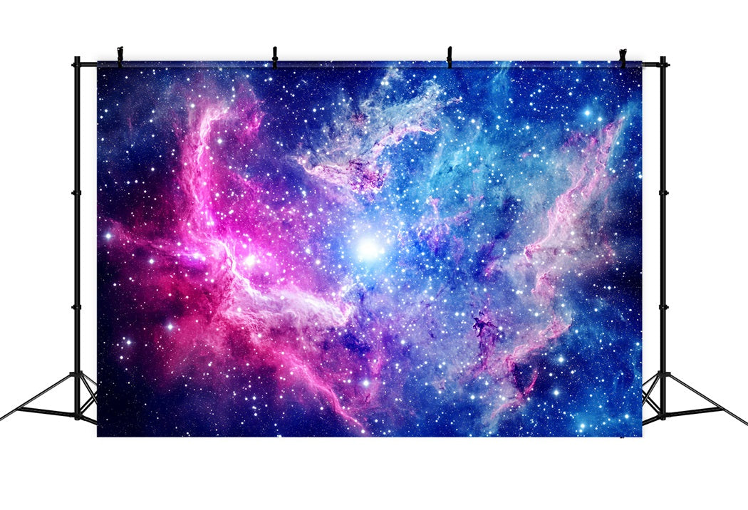 Space Backdrop Cosmic Pink Blue Nebula Abstract Photo Backdrop UK CSH58-159