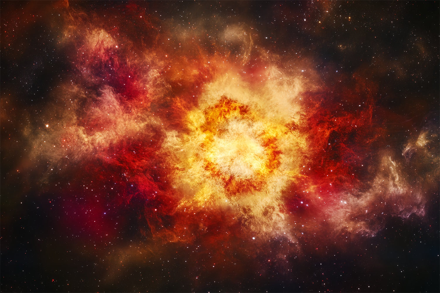 Space Backdrop Golden Red Stellar Burst Abstract Photography Backdrops UK CSH58-160