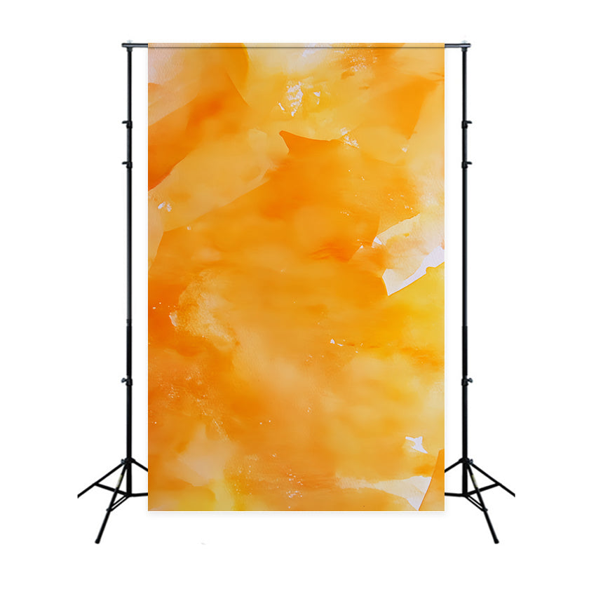 Orange Backdrop Vivid Orange Watercolor Blends Abstract Photography Backdrop UK CSH58-169