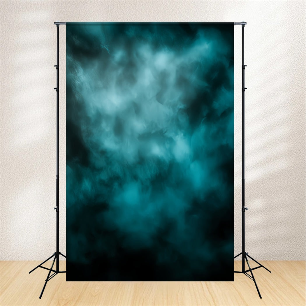 Teal Backdrop Moody Aqua Smoke Texture Abstract Backdrop for Photography UK CSH58-173