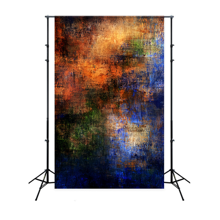 Grunge Backdrop Rustic Ember Indigo Layers Abstract Photo Backdrop UK CSH58-178