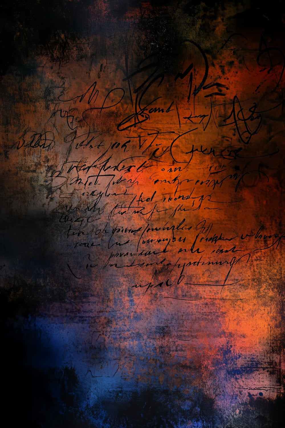 Grunge Backdrop Burnt Script Grunge Texture Abstract Backdrop for Photography UK CSH58-181
