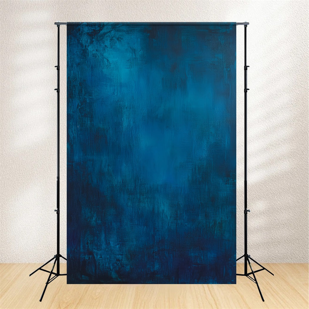 Yearbook Backdrop Moody Ocean Blue Strokes Abstract Photography Backdrop UK CSH58-184