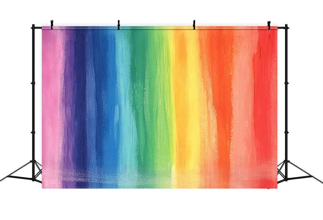 Watercolor Backdrop Vivid Vertical Rainbow Strokes Abstract Backdrop UK CSH58-188