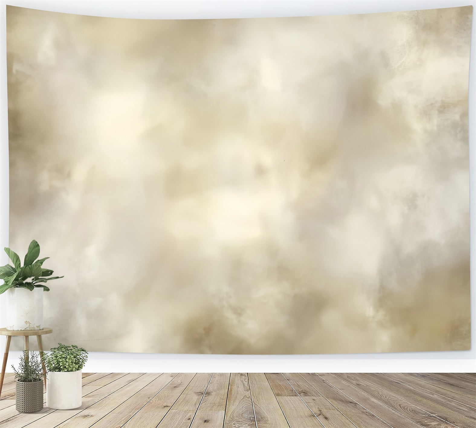 Cream Backdrop Soft Beige Cloudy Texture Abstract Photo Backdrops UK CSH58-198