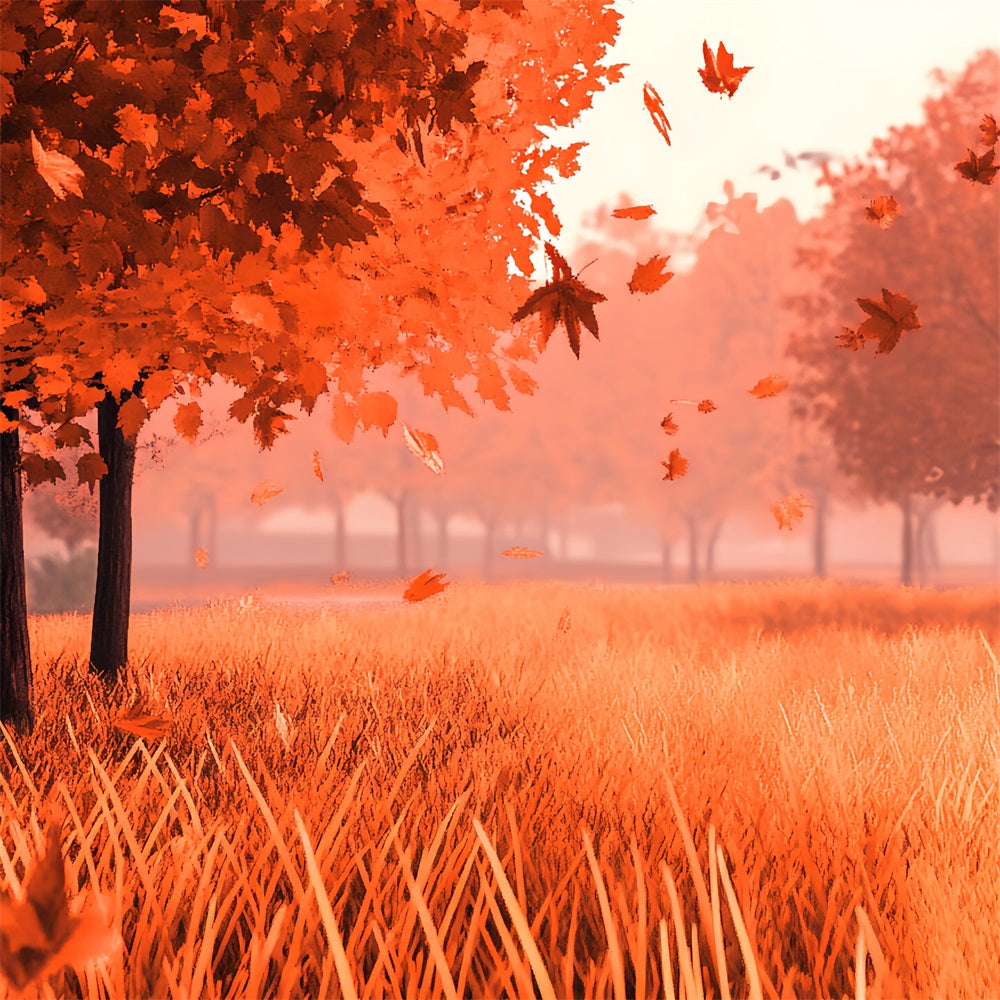 Fall Nature Backdrop Falling Leaves Autumn Field Fall Leaves Backdrop UK CSH58-230