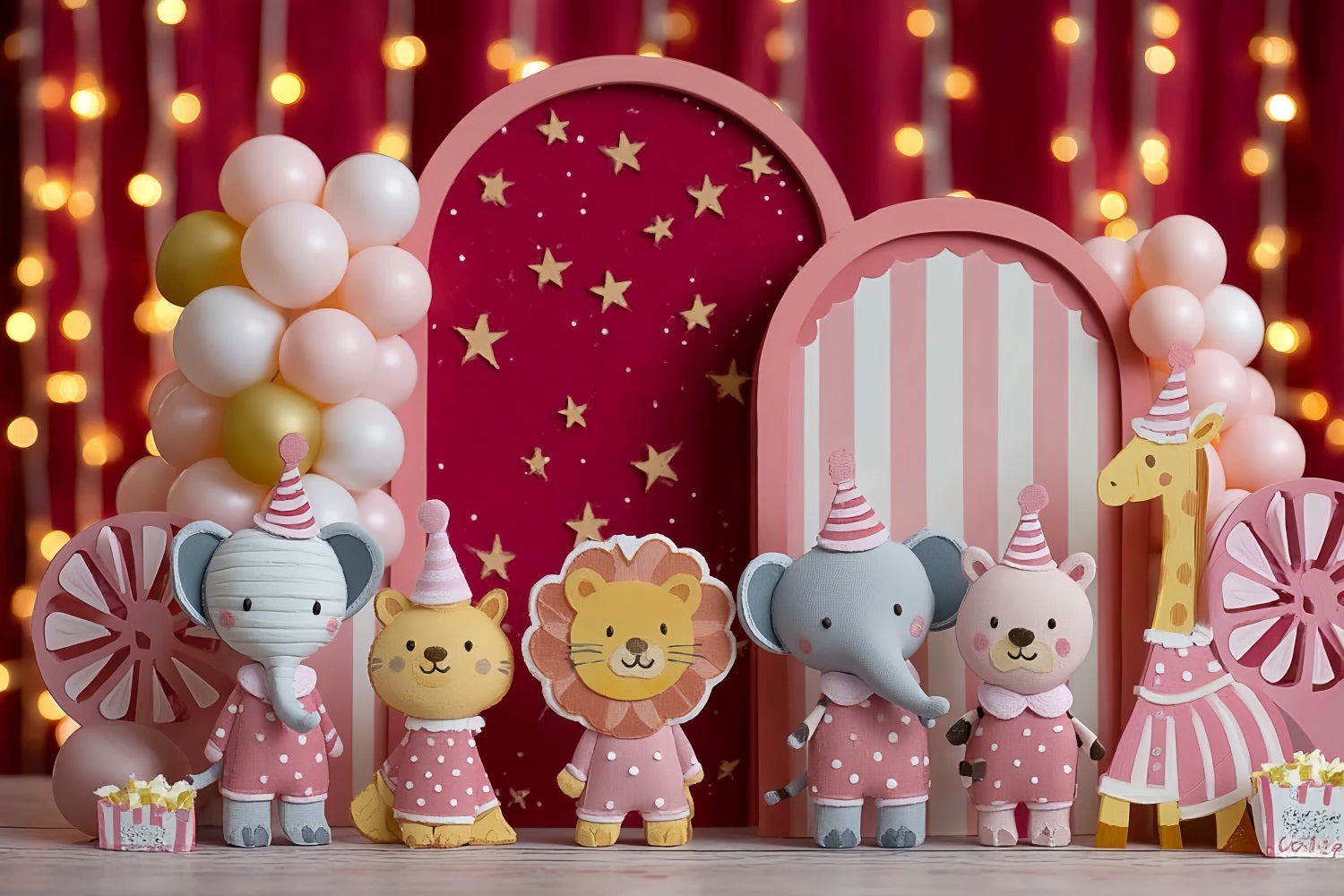 Kids Cute Backdrop Circus Animal Party Celebration Newborn Photography Backdrops UK CSH58-238