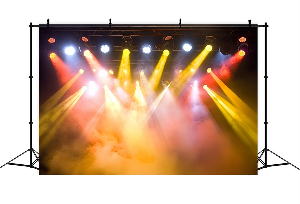 Spotlight Backdrop Golden Smoke Spotlight Beams Stage Backdrop UK CSH58-242