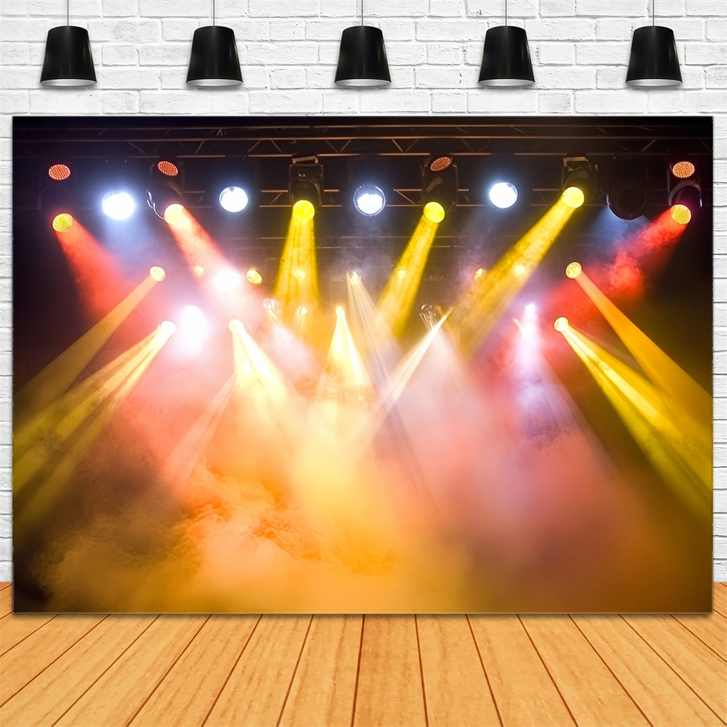 Spotlight Backdrop Golden Smoke Spotlight Beams Stage Backdrop UK CSH58-242