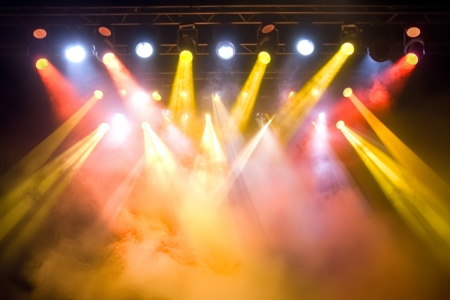 Spotlight Backdrop Golden Smoke Spotlight Beams Stage Backdrop UK CSH58-242