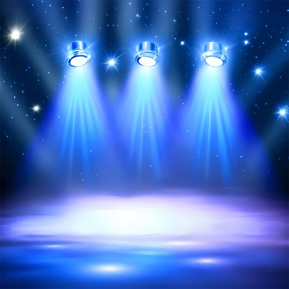 Spotlight Backdrop Blue Starry Spotlight Stage Backdrop UK CSH58-245