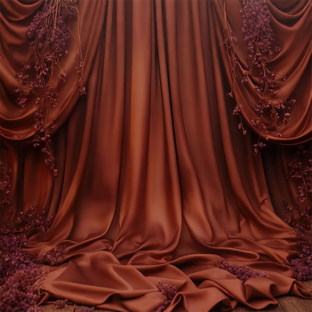 Sexy Backdrop Rustic Satin Drapery Blossoms Boudoir Backdrop Ideas UK CSH58-248