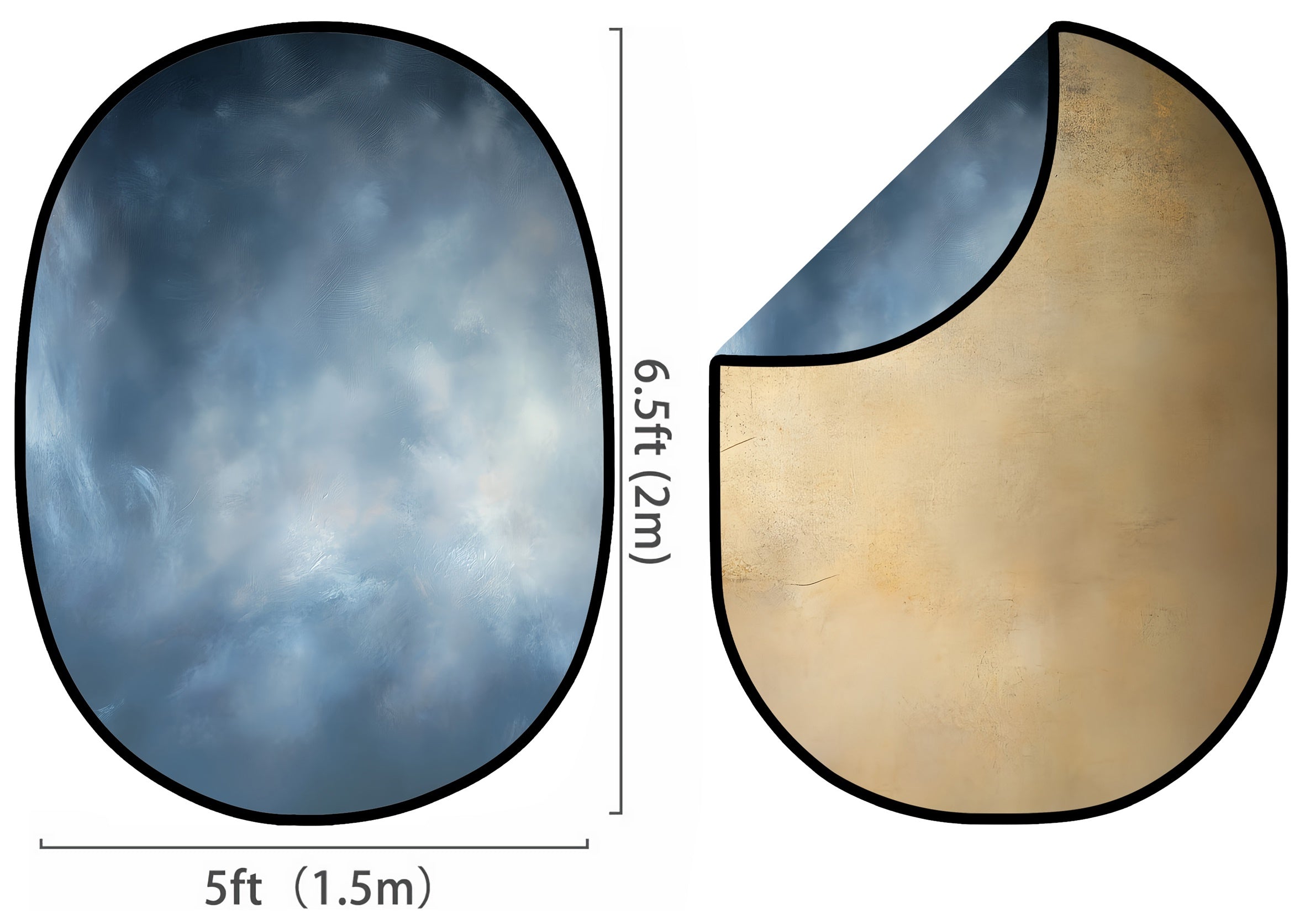 Self Tape Backdrop Rustic Cream Blue Fog Backdrop UK CSH58-3