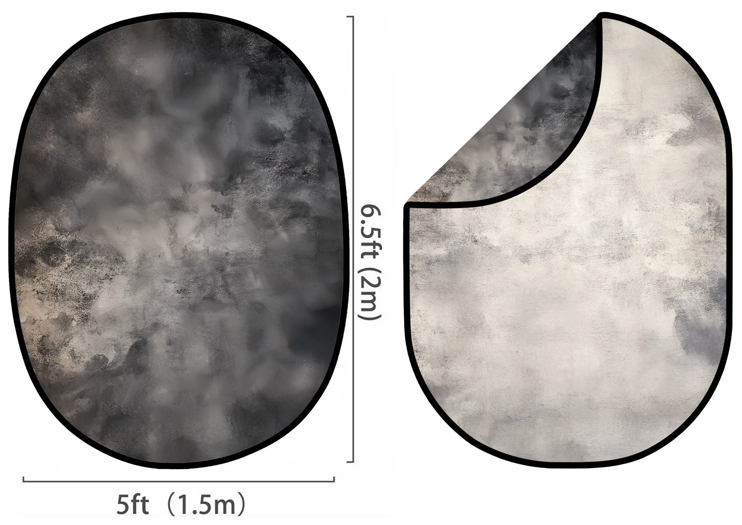 Self Tape Backdrop Ash Mist Charcoal Swirl Backdrop UK CSH58-5