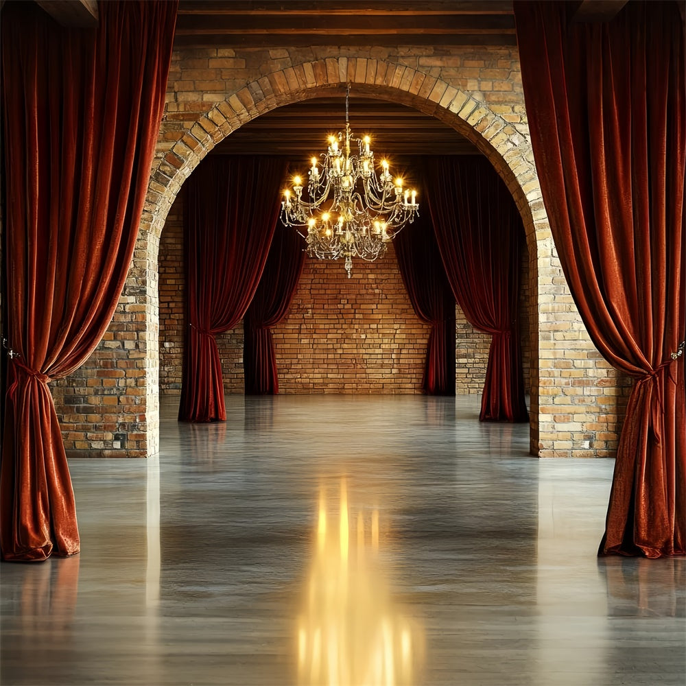 Brick Backdrops Velvet Curtain Palace Wall Backdrop UK CSH6-135