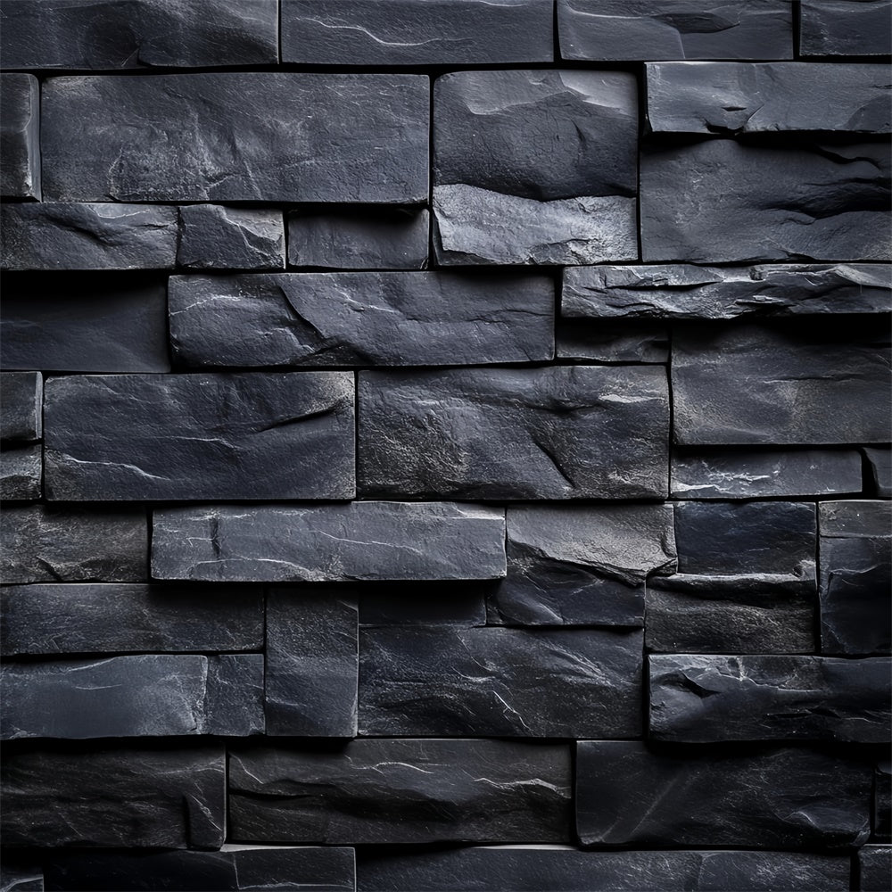 Black Brick Backdrop Charcoal Stone Texture Backdrop UK CSH6-144