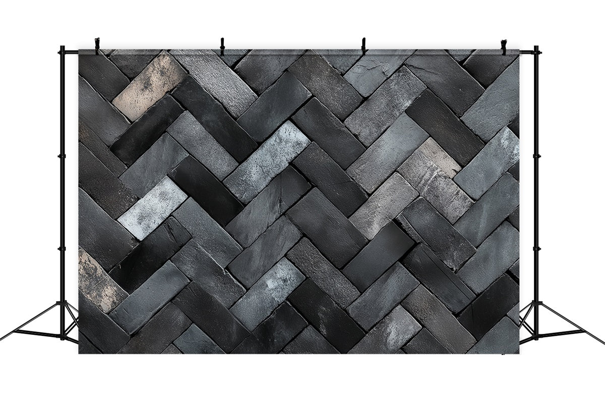 Brick Photo Backdrop Herringbone Stone Pattern Backdrop UK CSH6-145