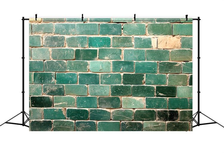 Brick Backdrop Photography Emerald Glazed Brick Backdrop UK CSH6-146