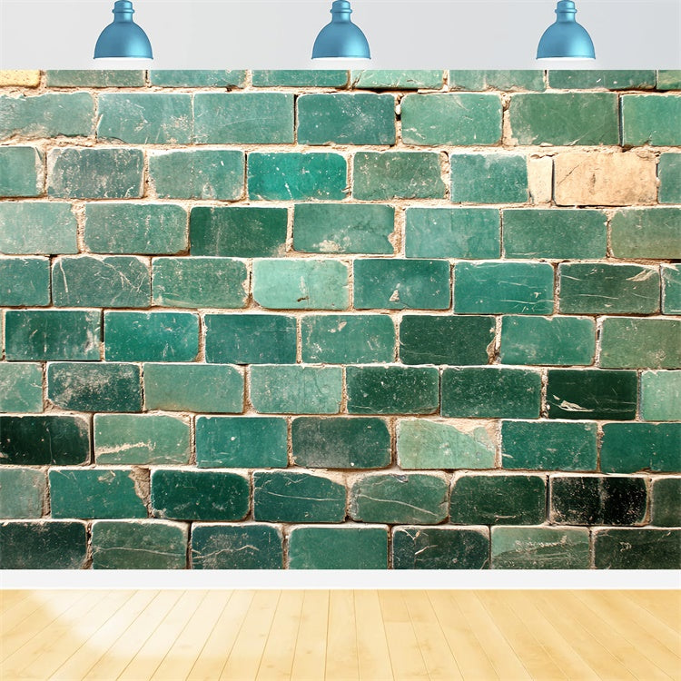 Brick Backdrop Photography Emerald Glazed Brick Backdrop UK CSH6-146