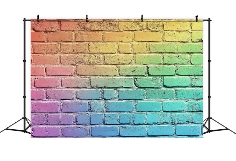 Brick Wall Backdrop Colorful Dust Wall Texture Backdrop UK CSH6-149