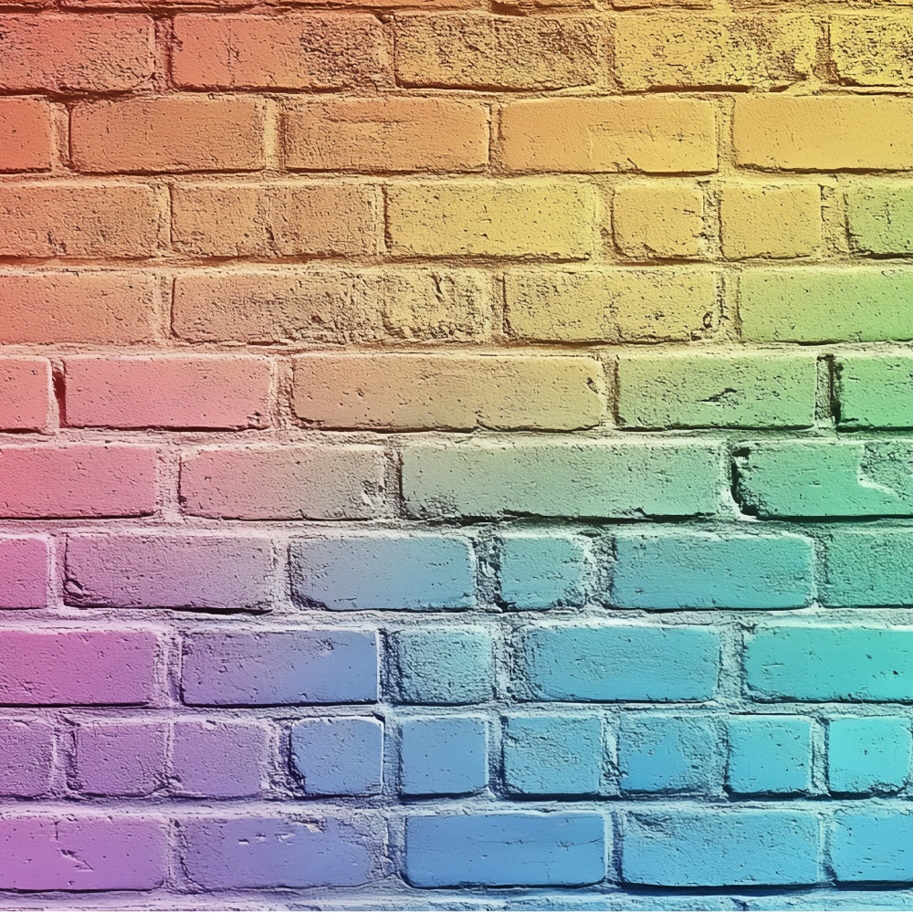Brick Wall Backdrop Colorful Dust Wall Texture Backdrop UK CSH6-149