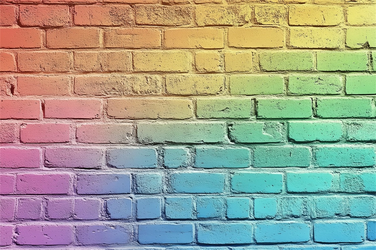 Brick Wall Backdrop Colorful Dust Wall Texture Backdrop UK CSH6-149