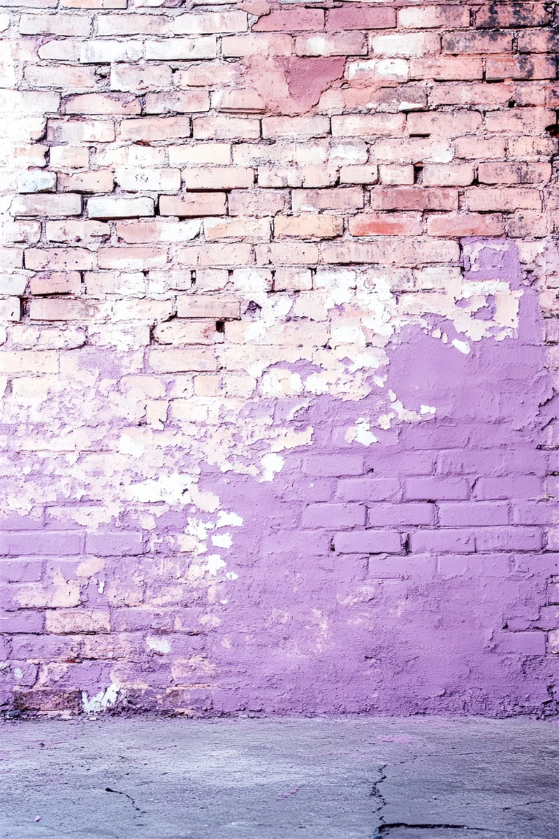 Brick Wall Photo Backdrop Lilac Decay Street Wall Backdrop UK CSH6-156