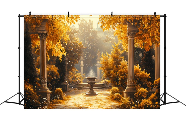 Fall Photography Backdrops Regal Fall Courtyard Backdrop UK CSH6-186