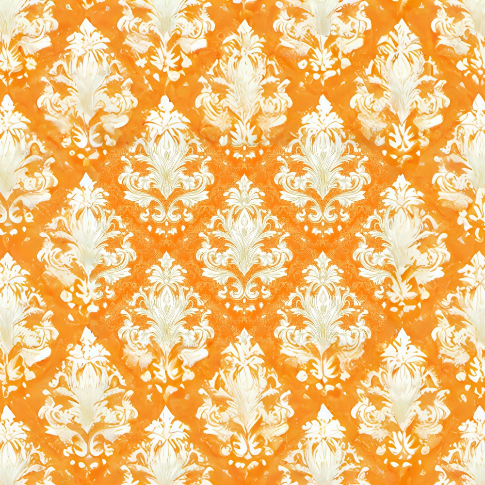 Fall Photoshoot Backdrop Vintage Autumn Damask Backdrop UK CSH6-223