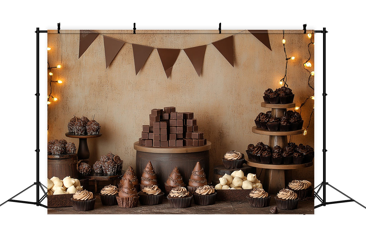 Happy Birthday Backdrop Choco Delight Dessert Backdrop UK CSH6-312