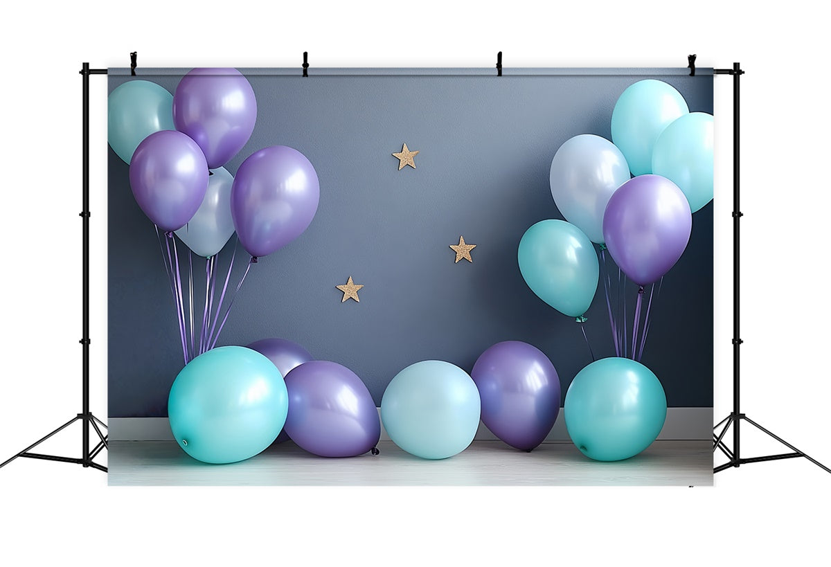 Happy Birthday Backdrop Dream Balloons Blue Backdrop UK CSH6-324