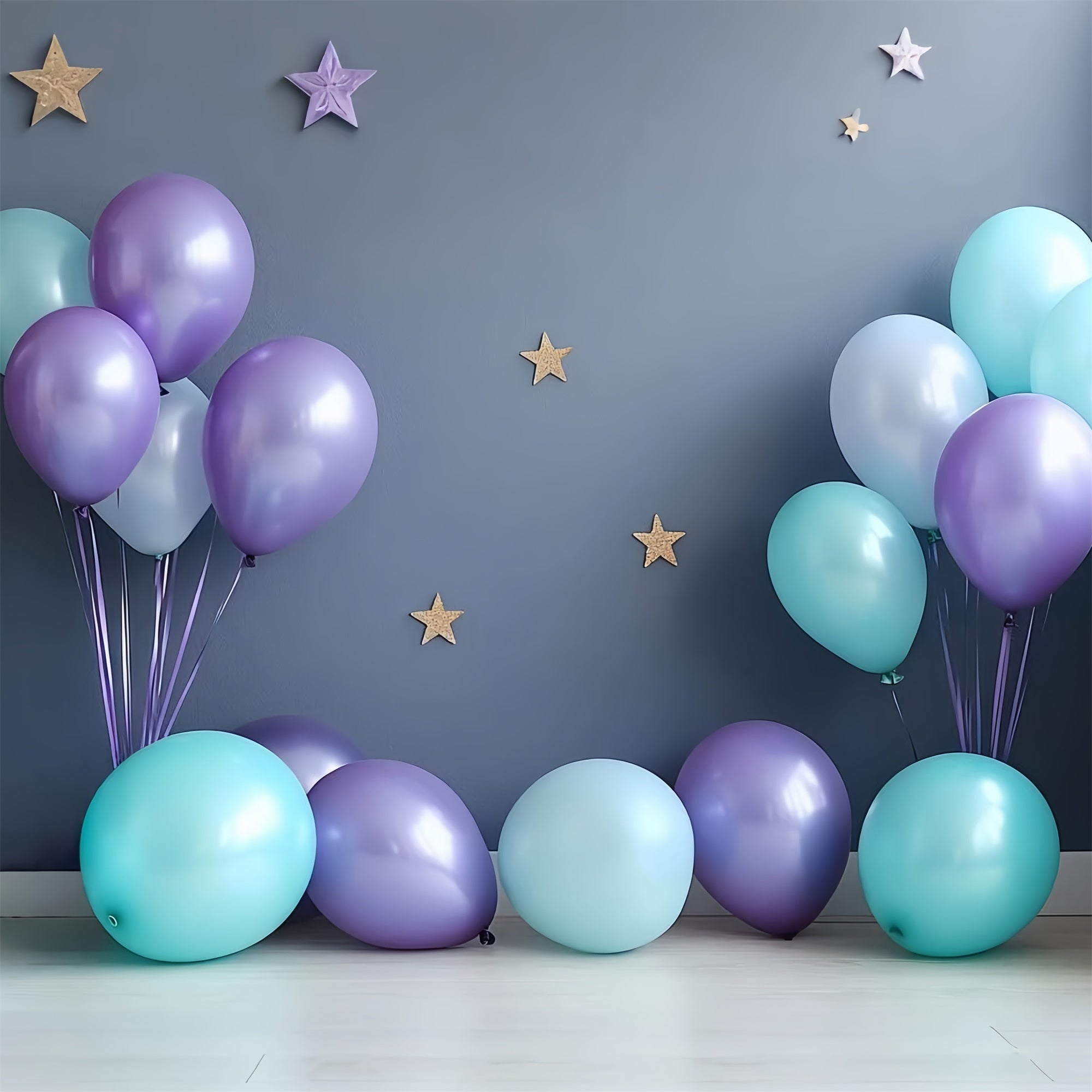 Happy Birthday Backdrop Dream Balloons Blue Backdrop UK CSH6-324