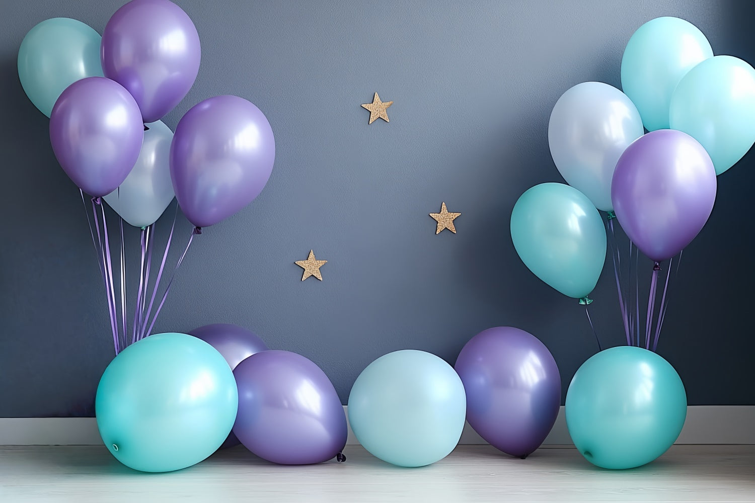 Happy Birthday Backdrop Dream Balloons Blue Backdrop UK CSH6-324