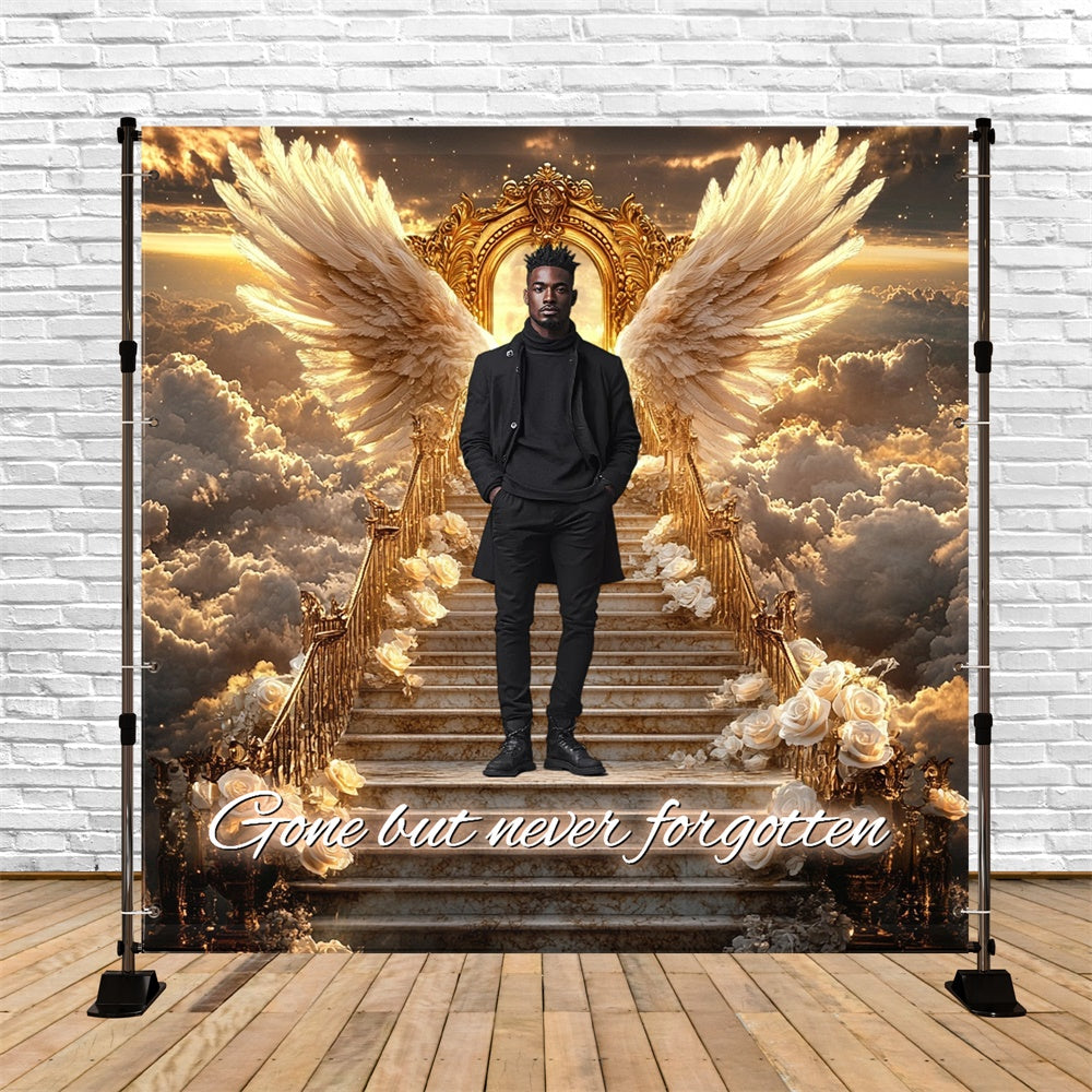 Memorial Backdrop Sunset Glory Staircase Personalized Backdrop UK CSH6-344