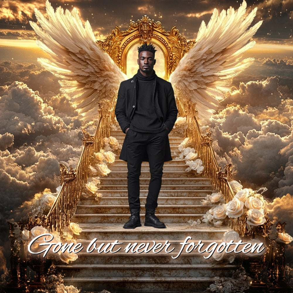 Memorial Backdrop Sunset Glory Staircase Personalized Backdrop UK CSH6-344