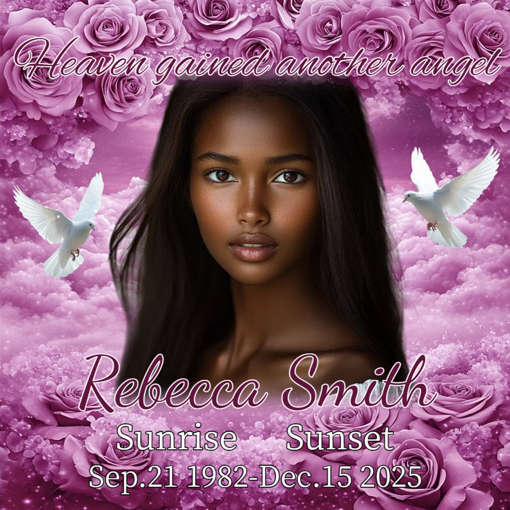 Memorial Backdrops Pink Roses Sky Farewell Customized Backdrop UK CSH6-366